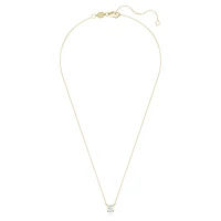 Eternity solitaire pendant, Lab-grown diamonds 1 ct tw, Round shape, 14K yellow gold by SWAROVSKI