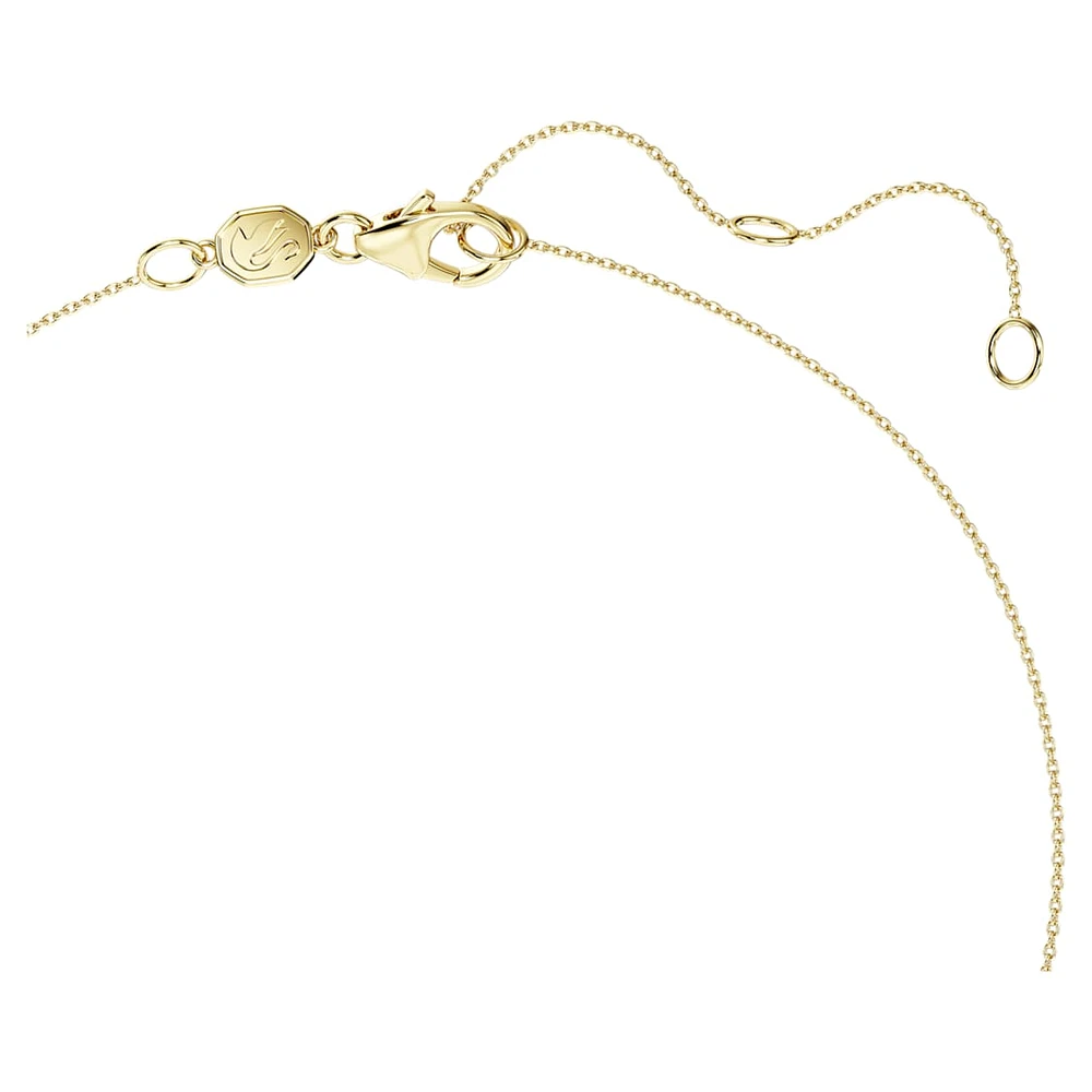 Eternity solitaire pendant, Lab-grown diamonds 1 ct tw, Round shape, 14K yellow gold by SWAROVSKI