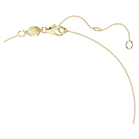 Eternity solitaire pendant, Lab-grown diamonds 1 ct tw, Round shape, 14K yellow gold by SWAROVSKI