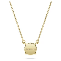 Eternity solitaire pendant, Lab-grown diamonds 1 ct tw, Round shape, 14K yellow gold by SWAROVSKI