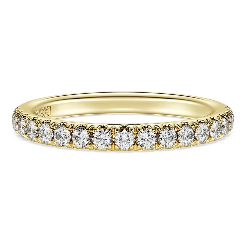 Eternity band ring, Lab-grown diamonds 0.4 ct tw, Round shape, 14K yellow gold by SWAROVSKI