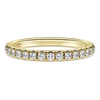 Eternity band ring, Lab-grown diamonds 0.4 ct tw, Round shape, 14K yellow gold by SWAROVSKI