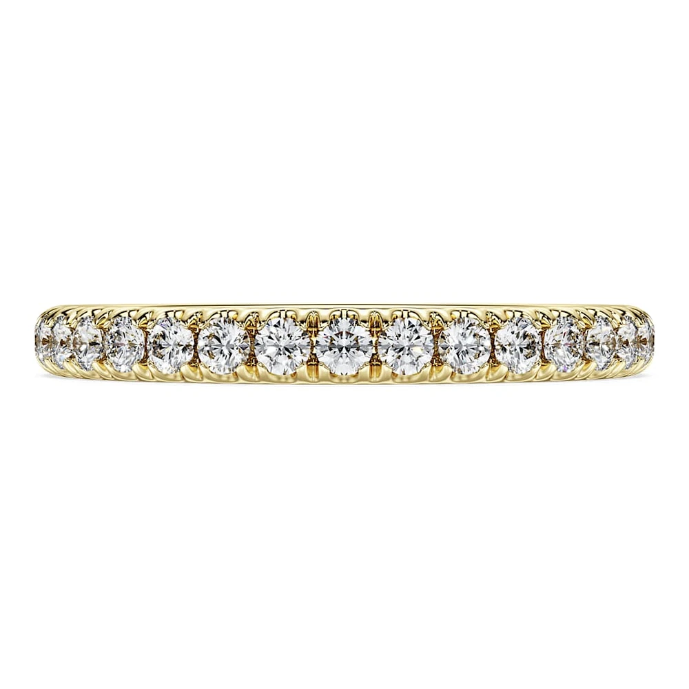 Eternity band ring, Lab-grown diamonds 0.4 ct tw, Round shape, 14K yellow gold by SWAROVSKI