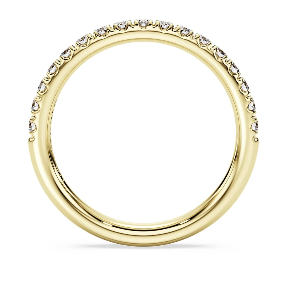 Eternity band ring, Lab-grown diamonds 0.4 ct tw, Round shape, 14K yellow gold by SWAROVSKI