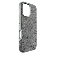 High smartphone case, iPhone® 16, Silver tone by SWAROVSKI