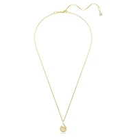 Snake pendant, Crystal pearl, Mixed cuts, Year of the Snake, White, Gold-tone plated by SWAROVSKI