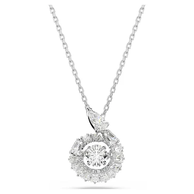 Snake pendant, Mixed cuts, Year of the Snake, White, Rhodium plated by SWAROVSKI