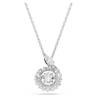 Snake pendant, Mixed cuts, Year of the Snake, White, Rhodium plated by SWAROVSKI