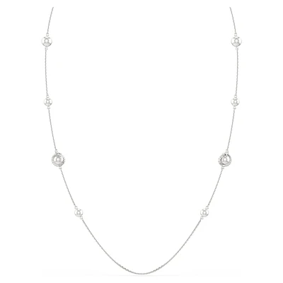 Snake strandage, Crystal pearl, Mixed cuts, Year of the Snake, White, Rhodium plated by SWAROVSKI