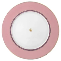 Signum dinner plate, Porcelain, Pink by SWAROVSKI