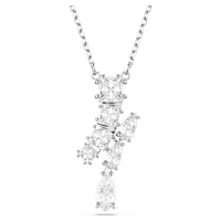 Matrix pendant, Mixed cuts, White, Rhodium plated by SWAROVSKI