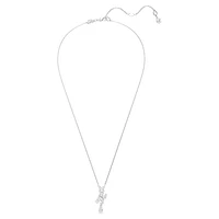 Matrix pendant, Mixed cuts, White, Rhodium plated by SWAROVSKI