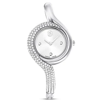 Dextera asymmetric watch, Swiss Made, Metal bracelet, Silver Tone, Stainless steel by SWAROVSKI