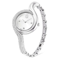 Dextera asymmetric watch, Swiss Made, Metal bracelet, Silver Tone, Stainless steel by SWAROVSKI