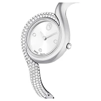 Dextera asymmetric watch, Swiss Made, Metal bracelet, Silver Tone, Stainless steel by SWAROVSKI