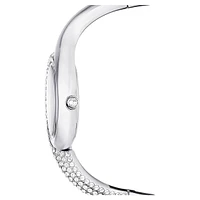 Dextera asymmetric watch, Swiss Made, Metal bracelet, Silver Tone, Stainless steel by SWAROVSKI