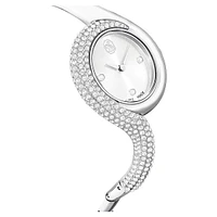 Dextera asymmetric watch, Swiss Made, Metal bracelet, Silver Tone, Stainless steel by SWAROVSKI