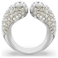 Sublima cocktail ring, Round cut, White, Rhodium plated by SWAROVSKI