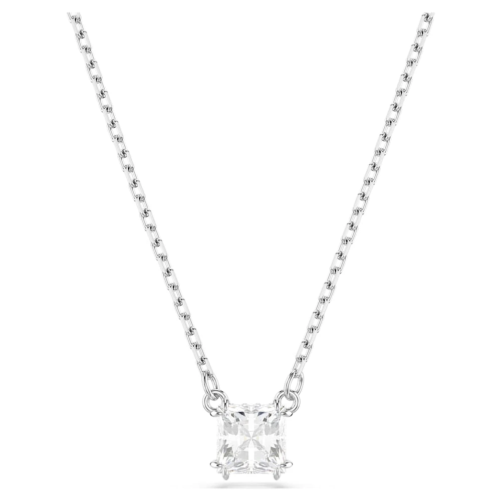 Stilla Attract pendant, Square cut, White
