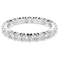 Matrix Vittore ring, Round cut, White, Silver-tone finish by SWAROVSKI