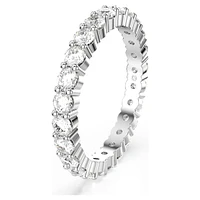 Matrix Vittore ring, Round cut, White, Silver-tone finish by SWAROVSKI