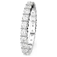 Matrix Vittore ring, Round cut, White, Silver-tone finish by SWAROVSKI
