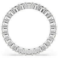 Matrix Vittore ring, Round cut, White, Silver-tone finish by SWAROVSKI