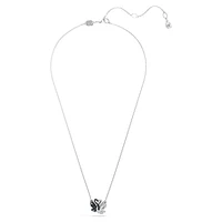 Swan pendant, Swan, Black, Mixed metal finish by SWAROVSKI