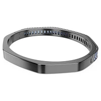 Matrix bangle, Baguette cut, Octagon shape, Blue, Ruthenium plated by SWAROVSKI