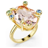 Gema ring, Set (3), Mixed cuts, Multicolored, Gold-tone plated by SWAROVSKI