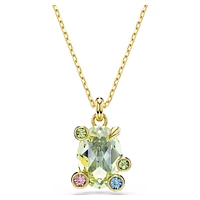 Gema pendant, Mixed cuts, Multicolored, Gold-tone plated by SWAROVSKI