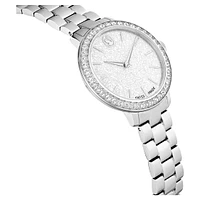 Matrix 3-link watch, Swiss Made, Metal bracelet, Silver tone, Stainless steel by SWAROVSKI