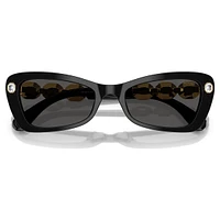 Sunglasses, Butterfly shape, SK6033, Black by SWAROVSKI