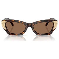 Sunglasses, Cat-Eye shape, SK6029, Brown by SWAROVSKI