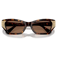 Sunglasses, Cat-Eye shape, SK6029, Brown by SWAROVSKI