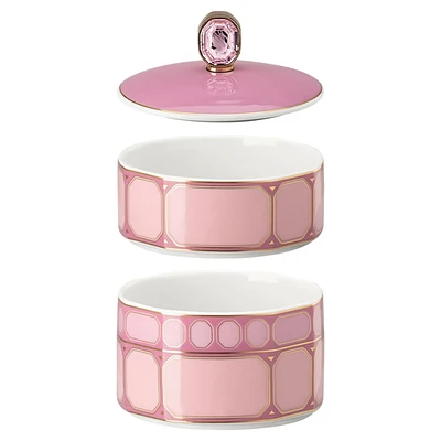 Signum box, Porcelain, Small, Pink by SWAROVSKI