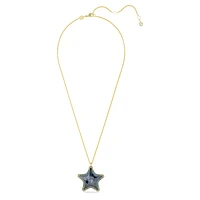 Idyllia SCS pendant, Starfish, Blue, Gold-tone plated by SWAROVSKI