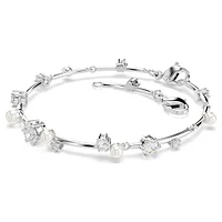 Constella Tennis bracelet, Crystal pearl, Round cuts, White