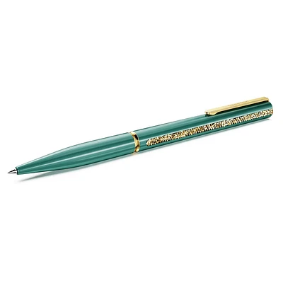 Shimmer ballpoint pen, Green, Green lacquered, Gold-tone plated by SWAROVSKI