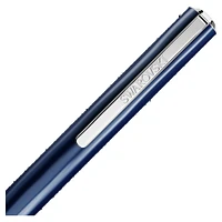 Shimmer ballpoint pen, Blue, Blue lacquered, Chrome plated by SWAROVSKI