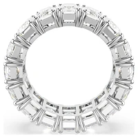 Matrix Vittore ring, Baguette cut, White, Rhodium plated by SWAROVSKI