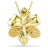 Idyllia pendant and brooch, Mixed cuts, Pavé, Flower, Multicolored, Gold-tone plated by SWAROVSKI
