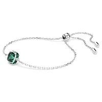 Birthstone bracelet, Square cut, May, Green, Rhodium plated by SWAROVSKI