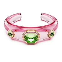 Dulcis cuff, Mixed cuts, Multicoloured, Gold-tone plated by SWAROVSKI