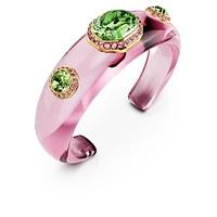 Dulcis cuff, Mixed cuts, Multicolored, Gold-tone plated by SWAROVSKI