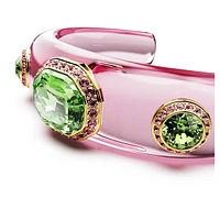 Dulcis cuff, Mixed cuts, Multicolored, Gold-tone plated by SWAROVSKI