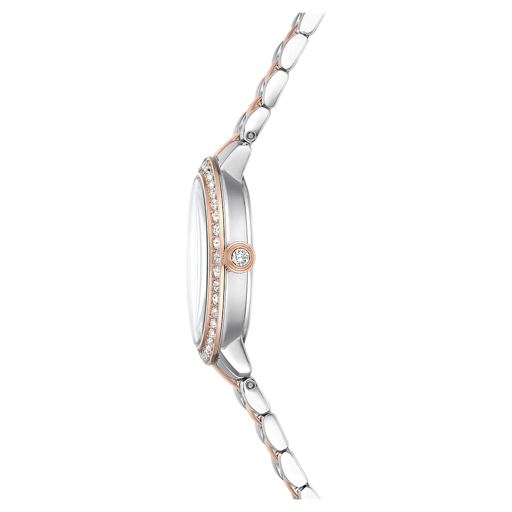 Matrix 3-link watch, Swiss Made, Metal bracelet, Silver Tone