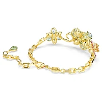 Idyllia bracelet, Mixed cuts, Flower, Multicolored, Gold-tone plated by SWAROVSKI