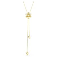 Idyllia Y pendant, Mixed cuts, Flower, Multicoloured, Gold-tone plated by SWAROVSKI