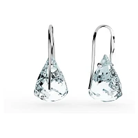 Lunar drop earrings, Blue, Rhodium plated by SWAROVSKI